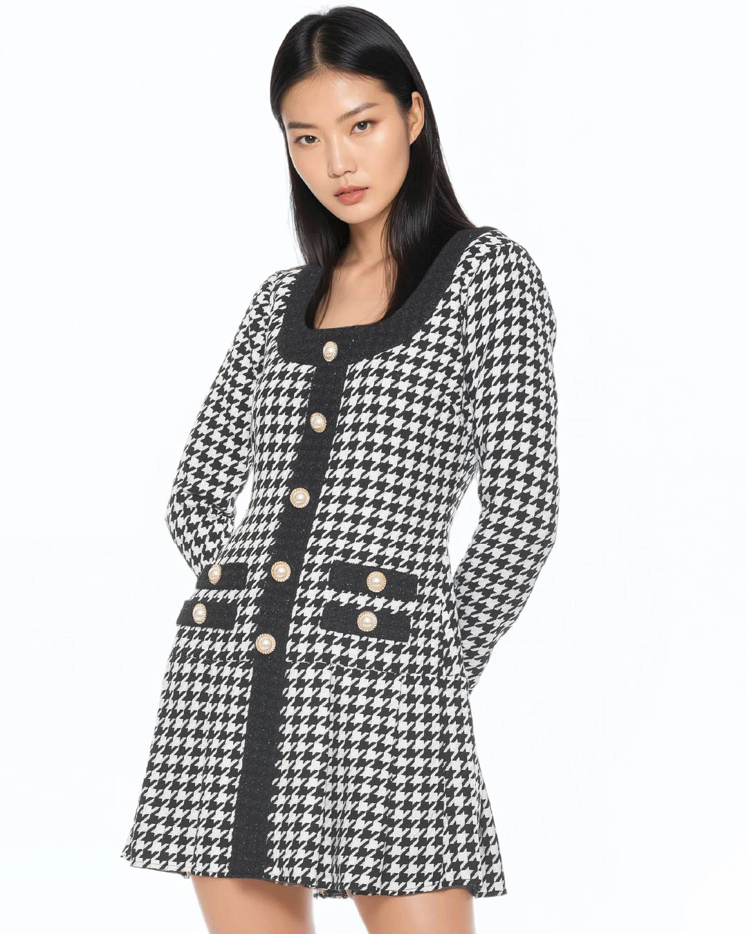 woman wearing leopard print wrap dress