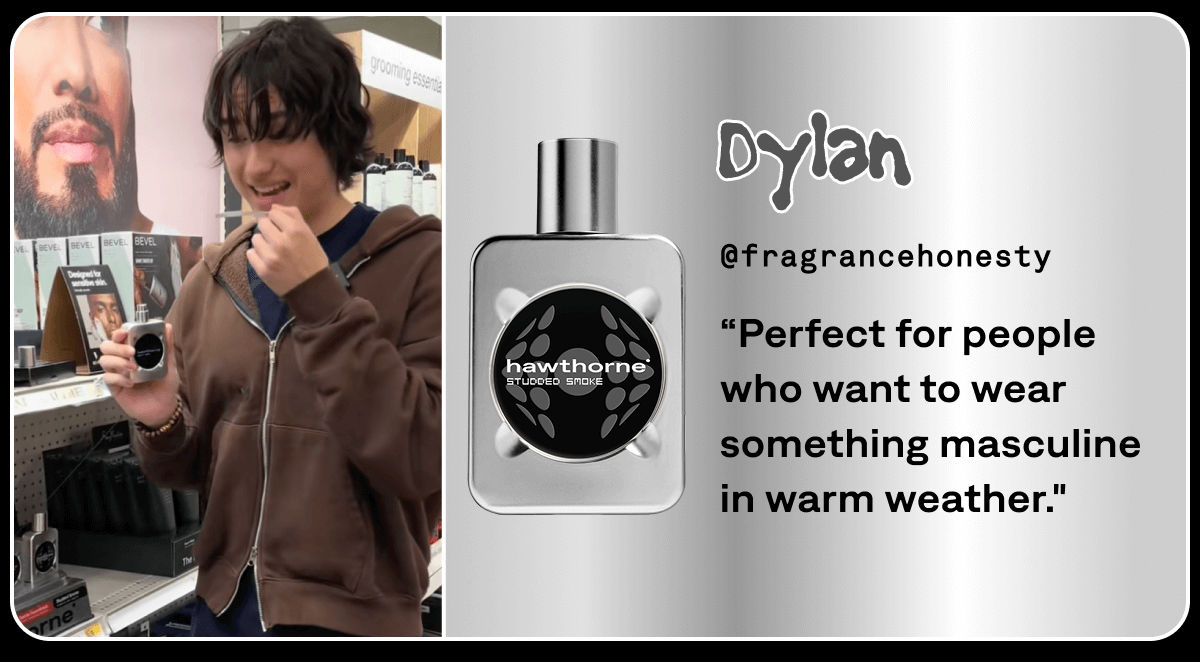 Dylan | @fragrancehonesty | "Perfect for people who want to wear something masculine in warm weather."