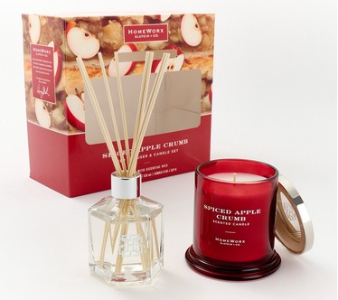 HomeWorx by Slatkin & Co. Reed Diffuser & 8oz Candle Gift Set