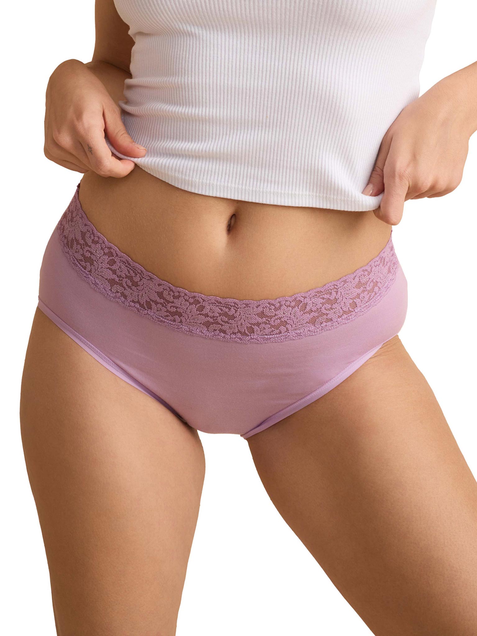 Image of Supima® Cotton French Brief Water Lily Pink Sale