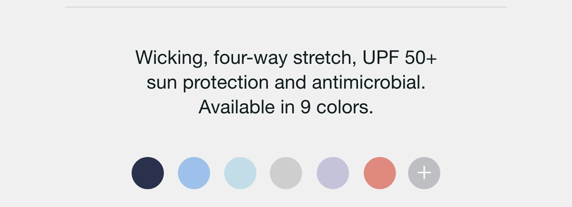 Available in 9 colors