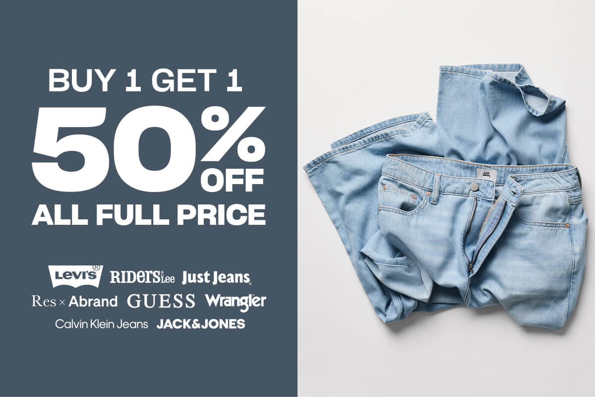Buy 1, get 1 50% off. All full price