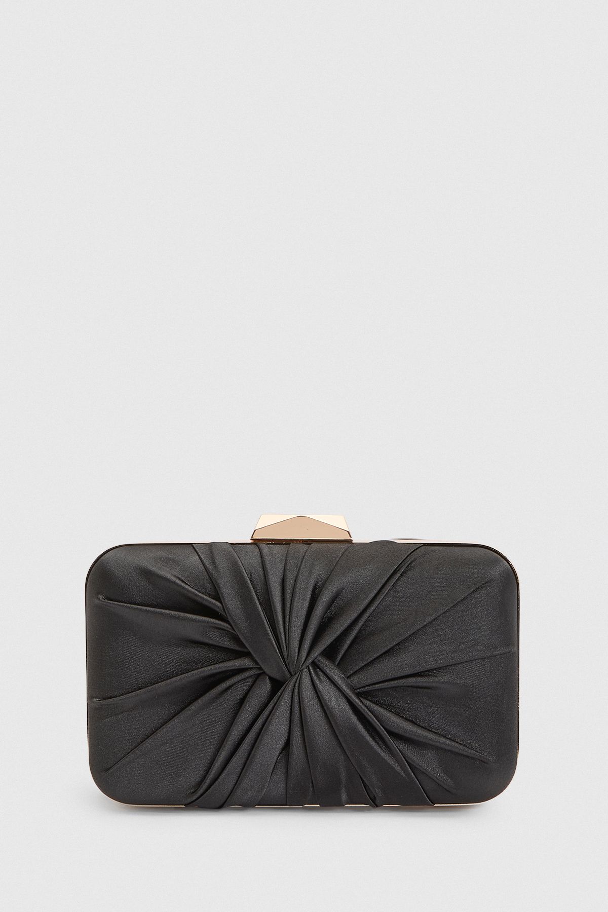Beaut Satin Twist Clutch Bag