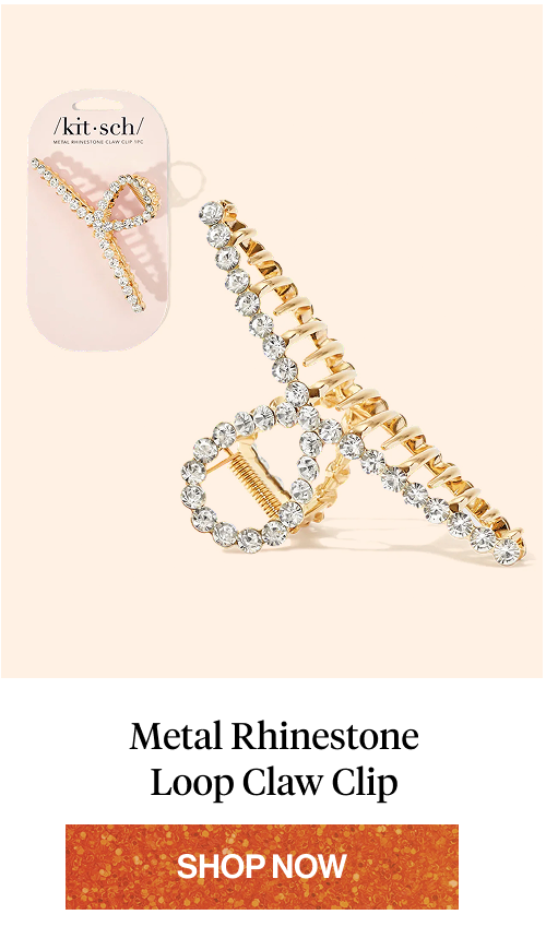 Metal Rhinestone Loop Claw Clip