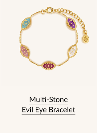 Multi-Stone Evil Eye Bracelet