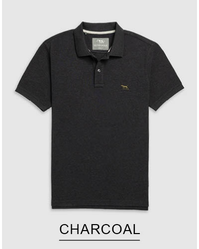 Shop Gunn Polo, Charcoal online and instore at Rodd & Gunn