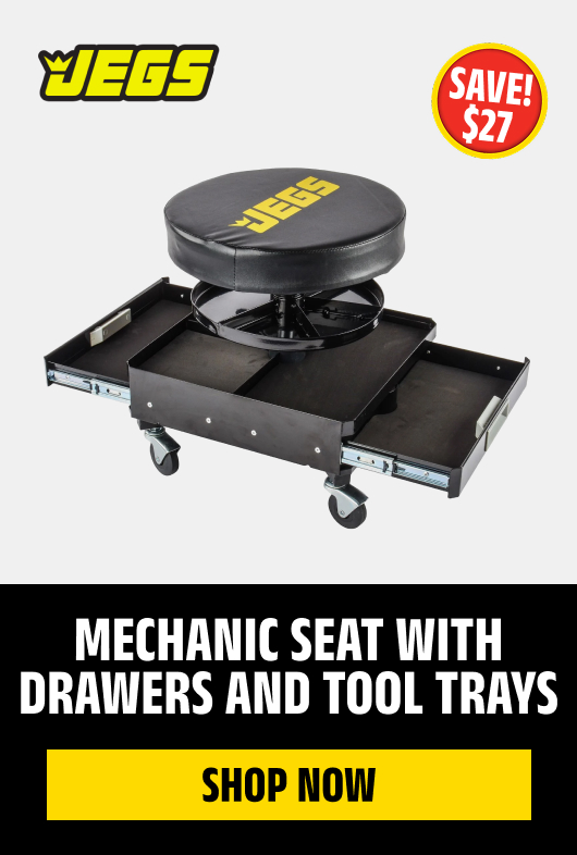 Mechanic Seat with Drawers and Tool Trays