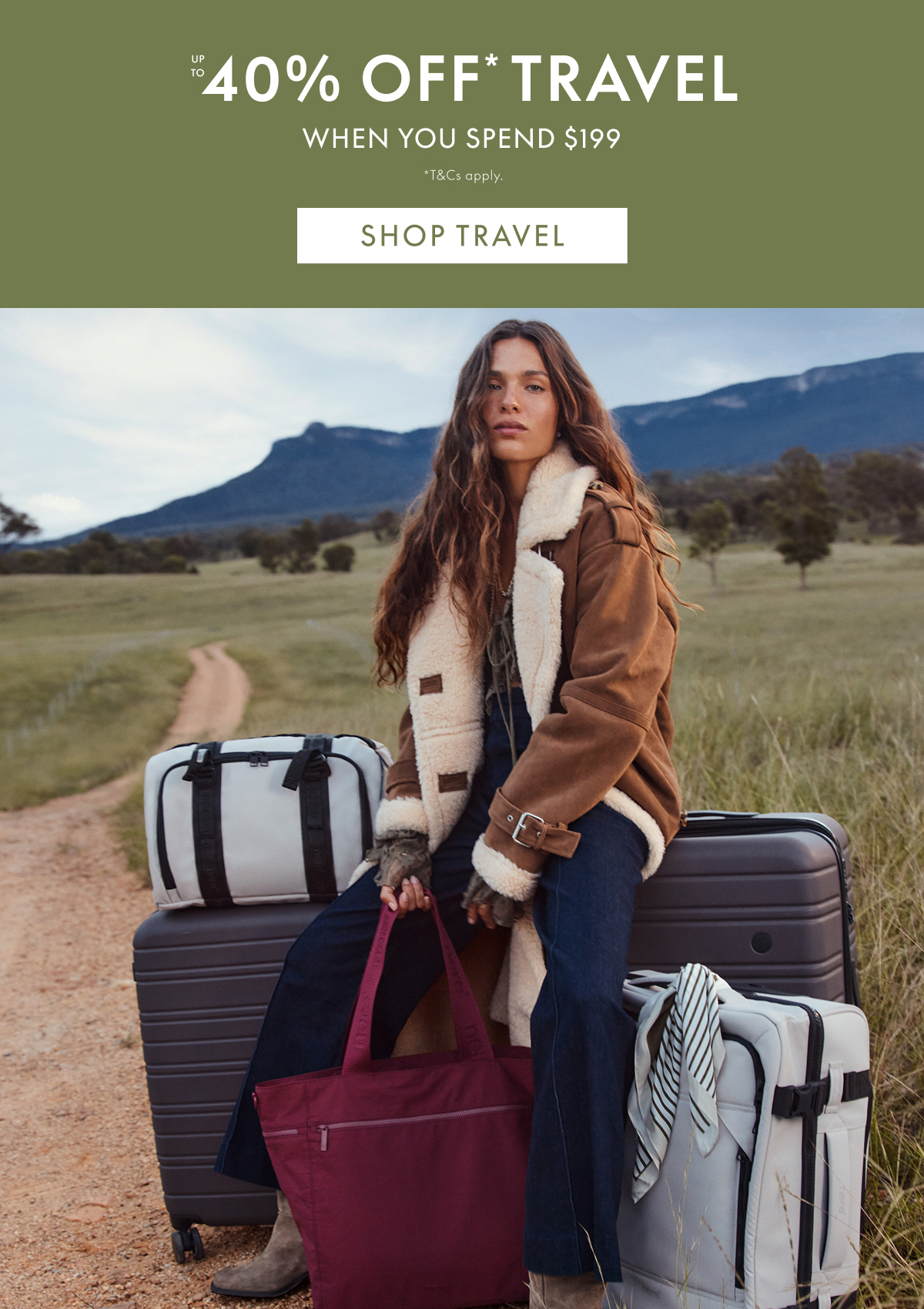 Up to 40% off* travel when you spend $199