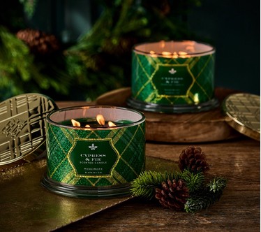 HomeWorx by Slatkin + Co. Set of (2) 18oz Cypress & Fir Candles