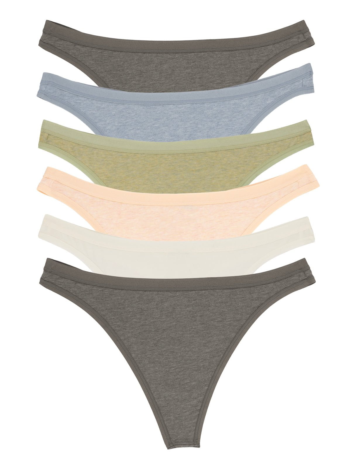 Image of Organic Cotton Stretch Thong 6-Pack