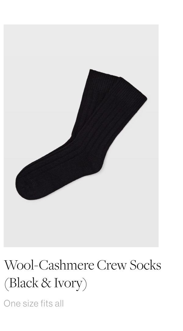 Wool Cashmere Crew Socks
