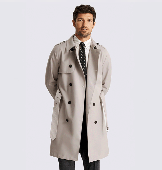 Light Taupe Trench Coat