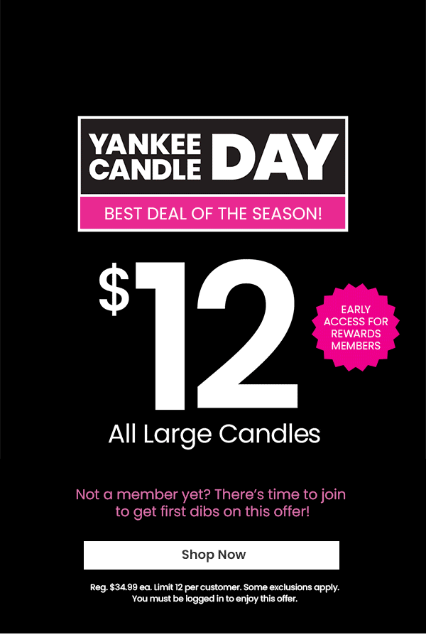 Candle Day $12 All Large Candles - Shop Now
