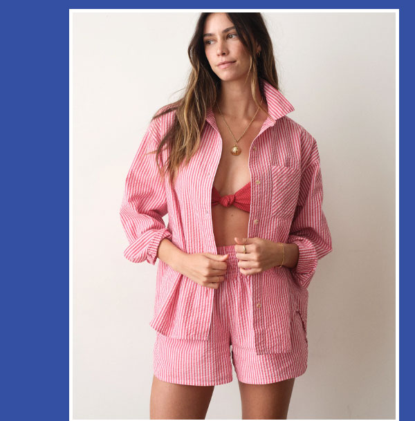 Gracey Oversized Seersucker Shirt