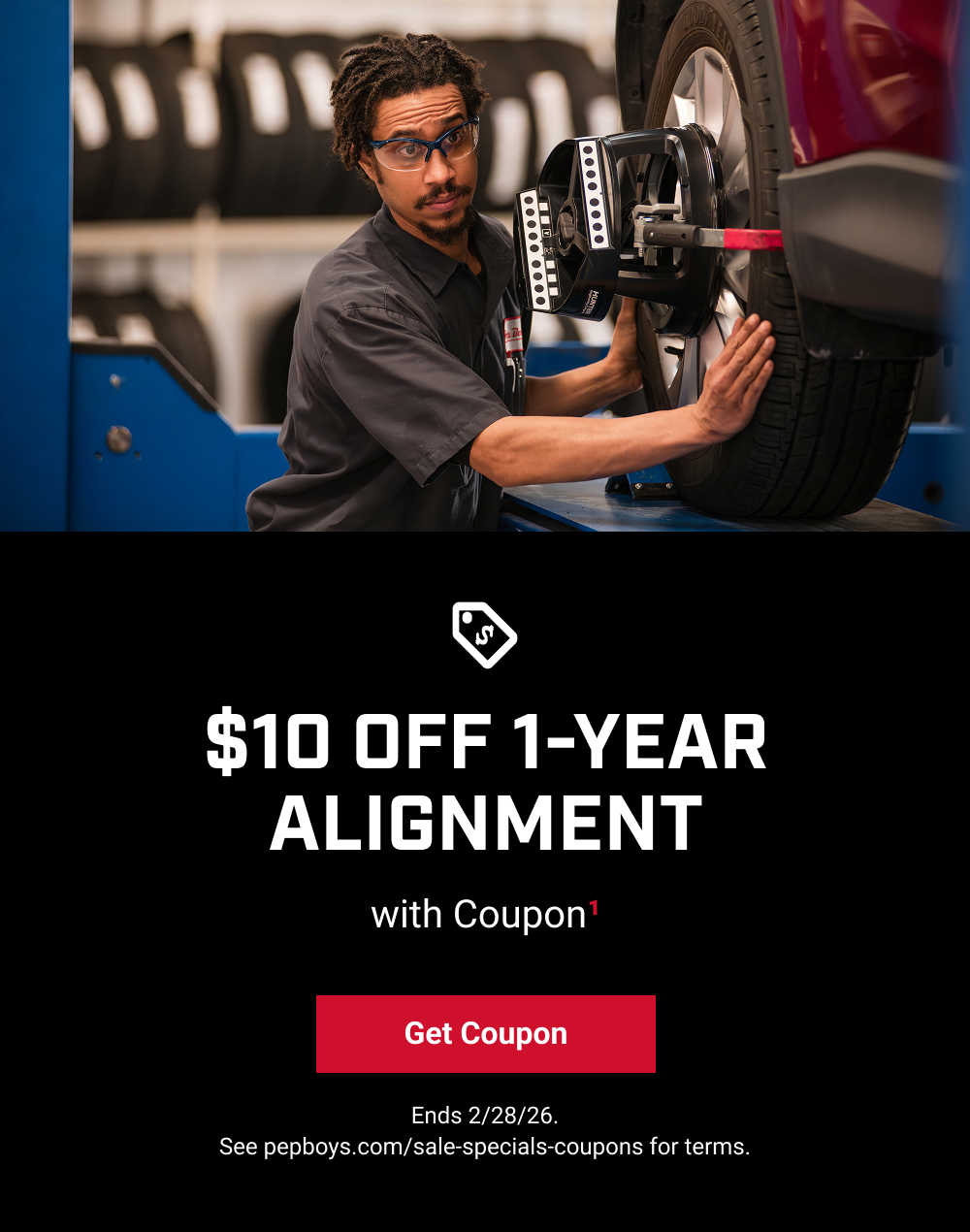 $10 OFF 1-YEAR ALIGNMENT(1)