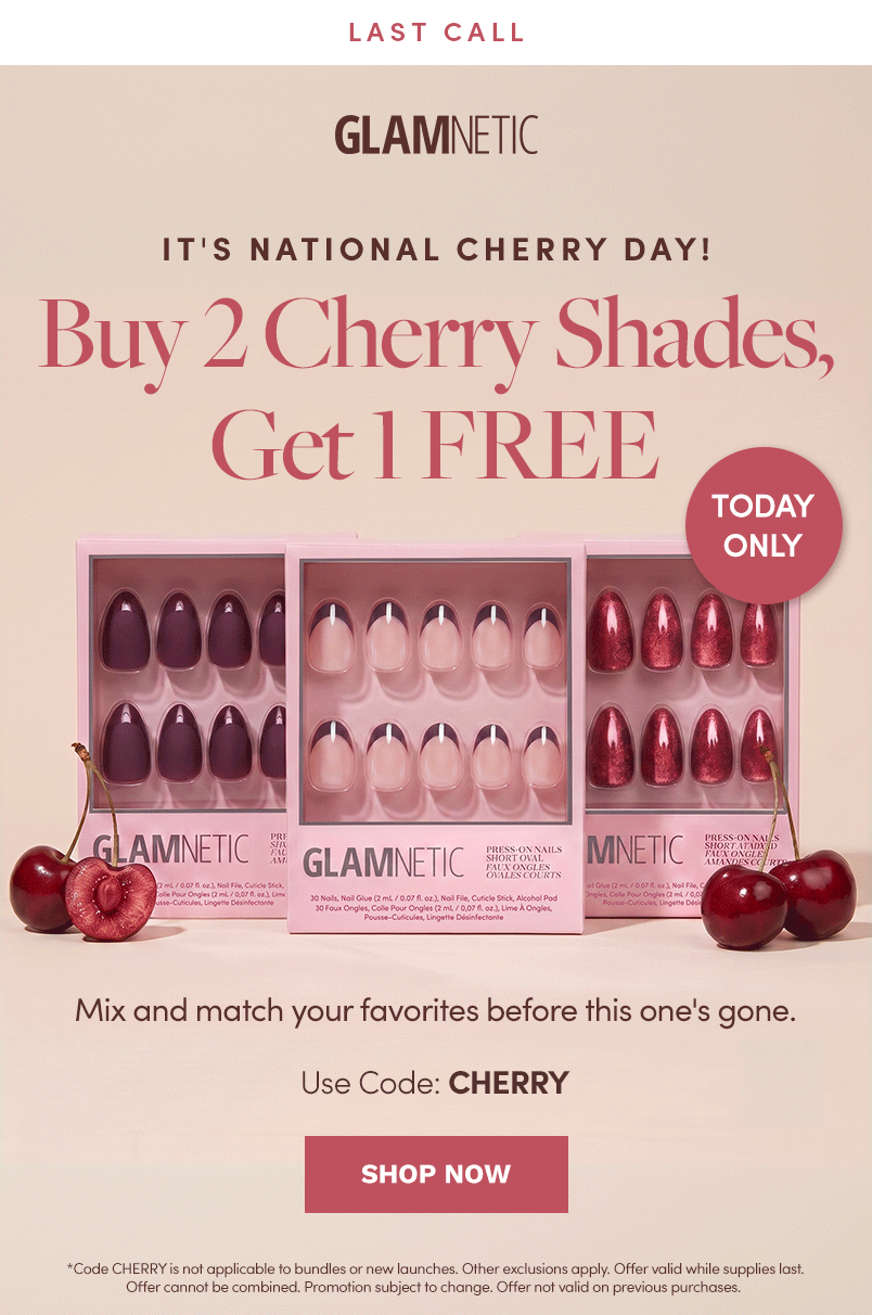 Final Hours to Buy 2 Cherry Shades and Get 1 Free, Shop Now
