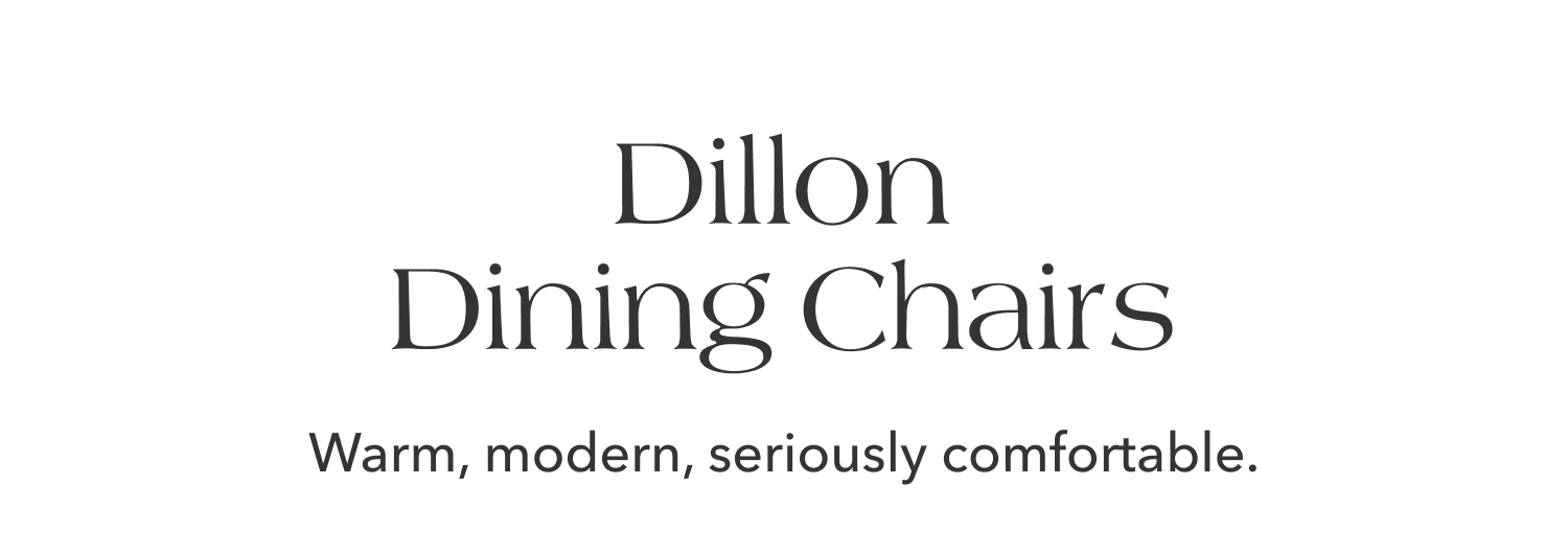 Dillon Dining Chairs — Warm, modern, seriously comfortable.