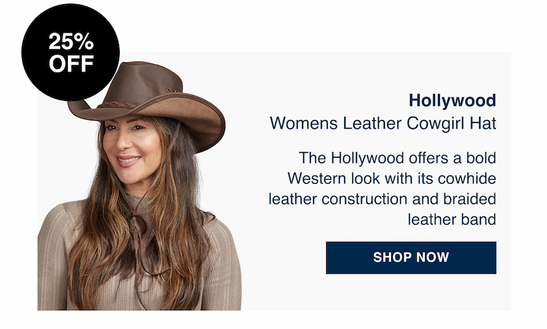 Hollywood Leather Cowboy Hat