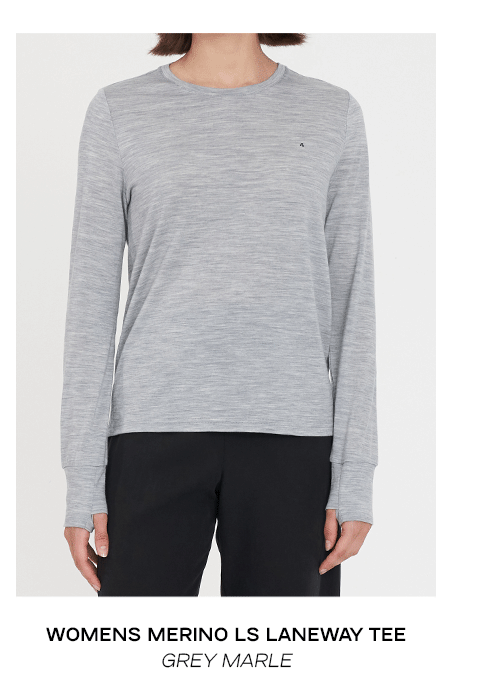 MERINO LS LANEWAY TEE GREY MARLE