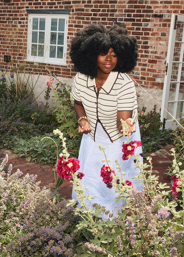 Alderton Cotton Short Sleeve Striped Crochet Shirt
