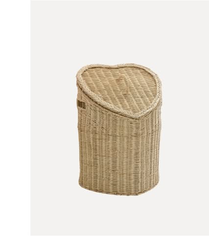 Loveshackfancy heart rattan hamper
