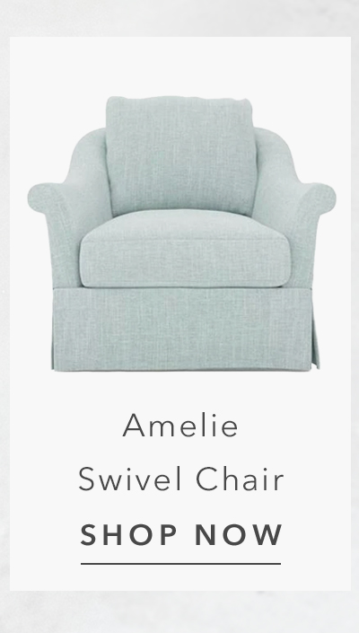 Amelie Coastal Sky Swivel Chair