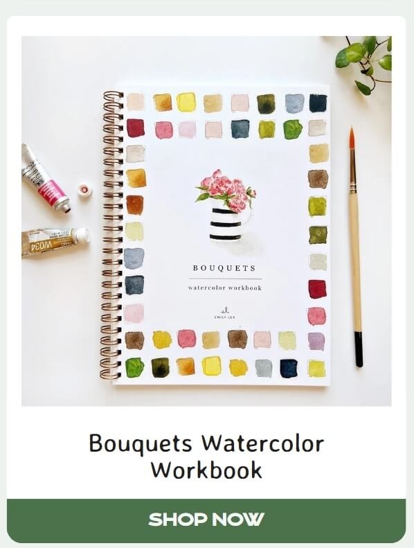 Bouquets Watercolor Workbook
