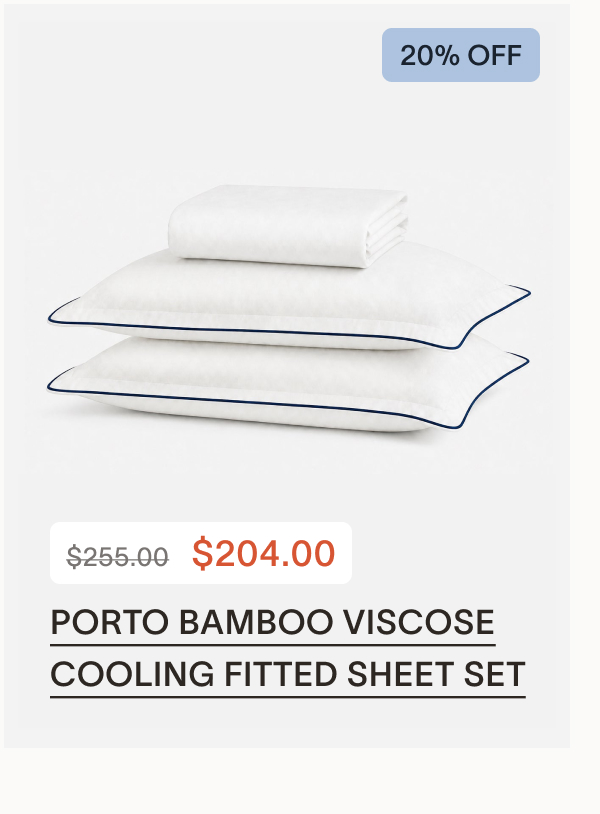 Porto Bamboo Viscose Cooling Fitted Sheet Set