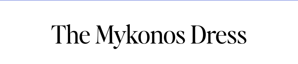 The Mykonos Dress