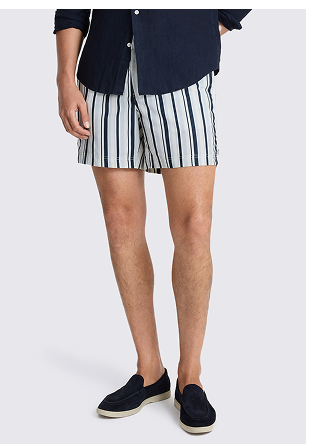 Blue Stripe Smart Swim Shorts