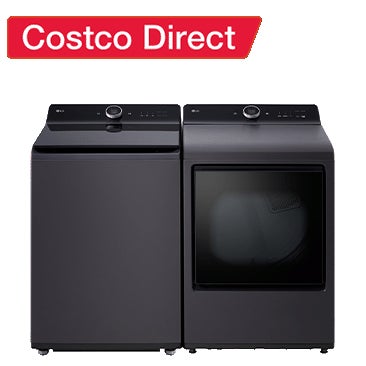 LG 5.5 cu. ft. Top Load Washer with EasyUnload and 7.3 cu. ft. Rear Control Electric Dryer with LG EasyLoad