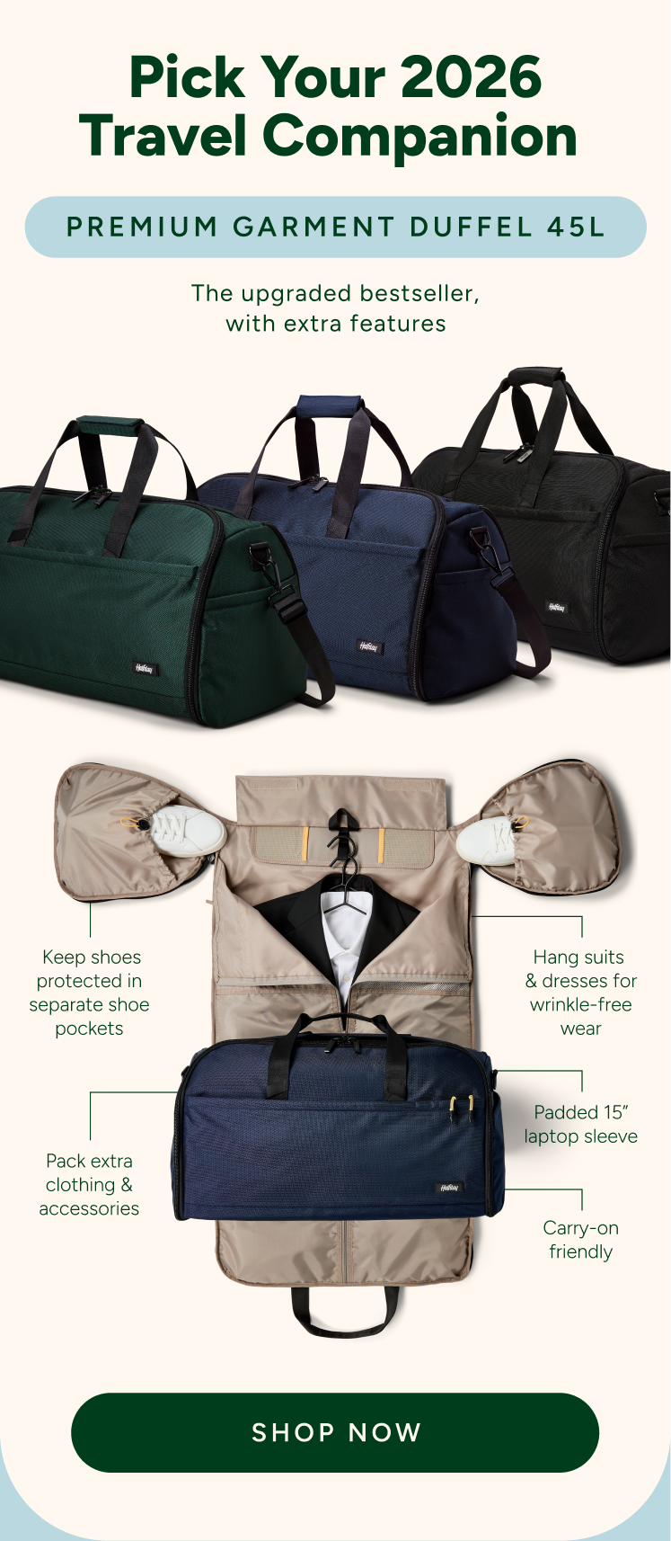 The Premium Garment Duffel 45L