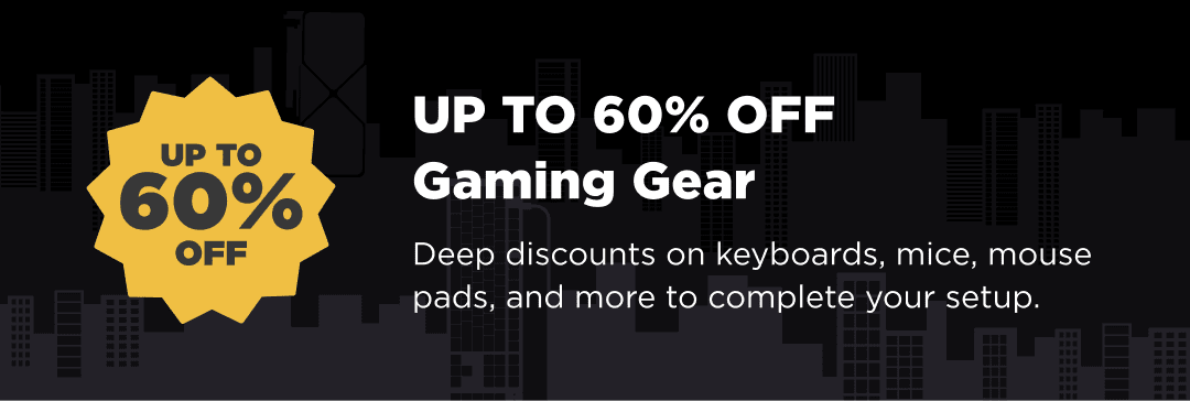 up to 60% off gaming gear