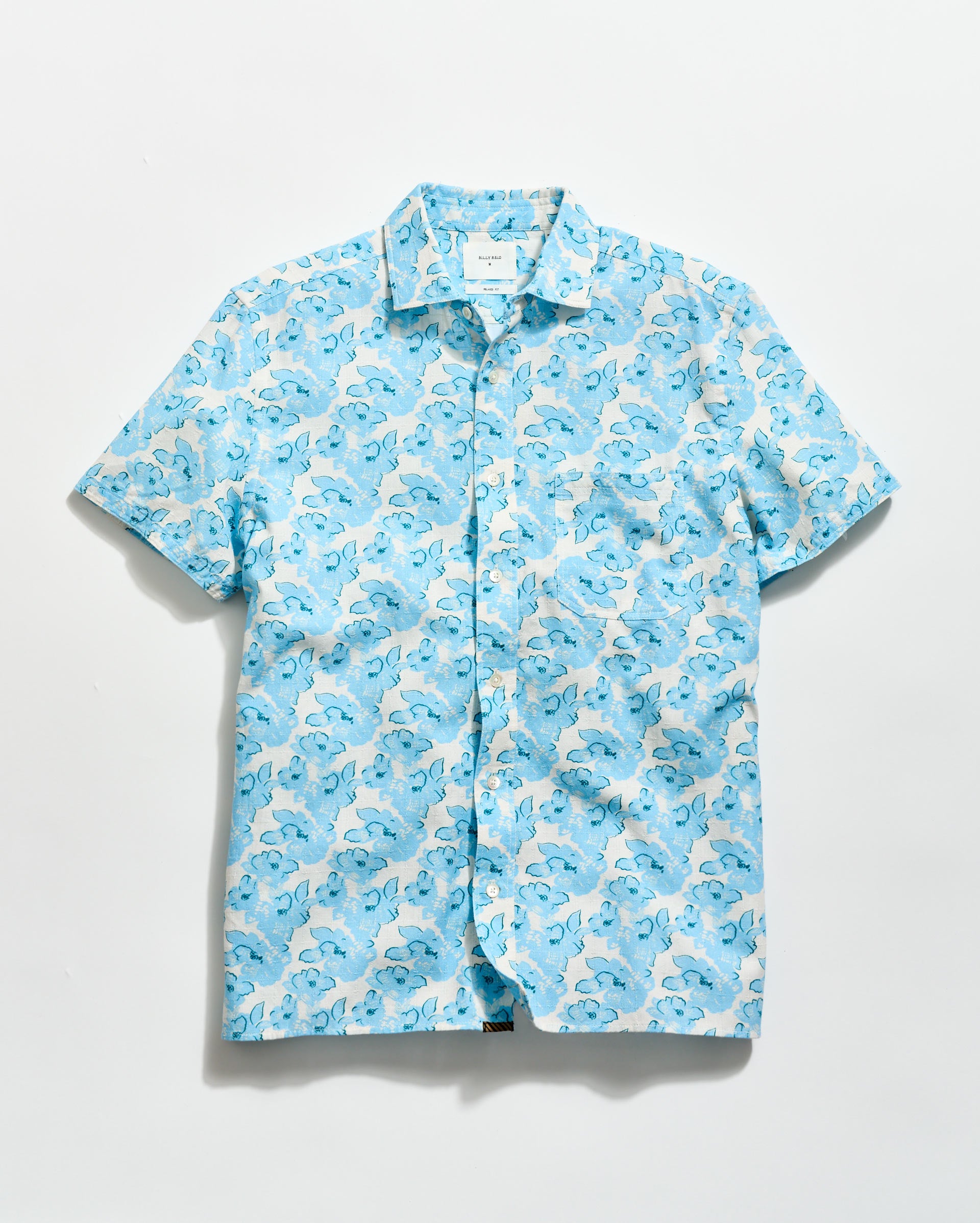 Image of Short Sleeve Textured Painted Floral Treme Shirt
