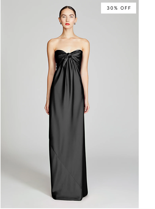 Lisette Satin Gown | Black | $417 (was $595)