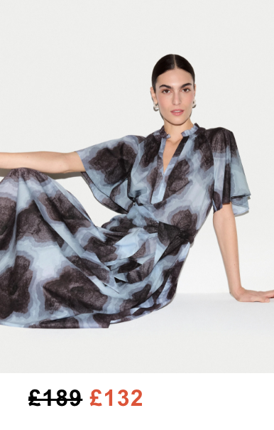 Tiger Orchid Cotton Midi Dress