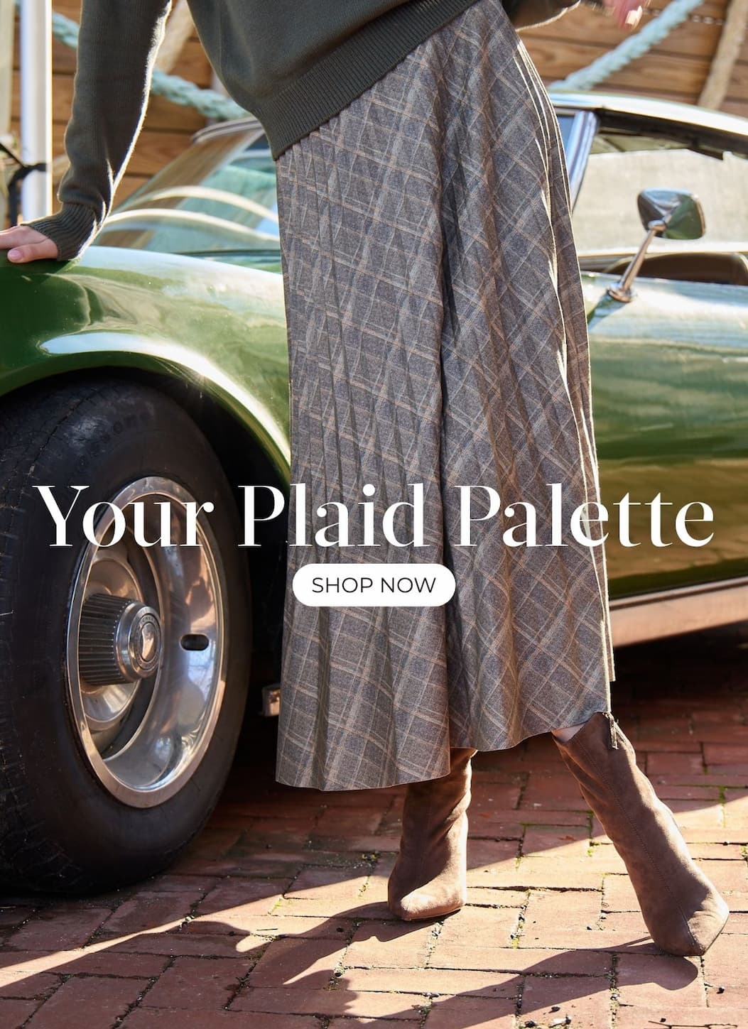Sabrina Ponte Pleated Midi Skirt