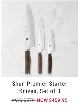 Shun Premier Starter Knives, Set of 3 NOW $459.95