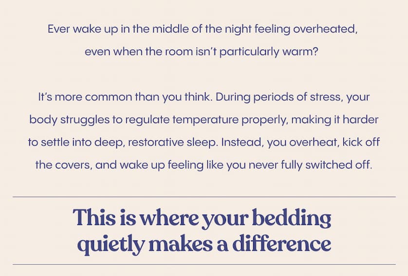 Ever wake up in the middle of the night feeling overheated, even when the room isn’t particularly warm?