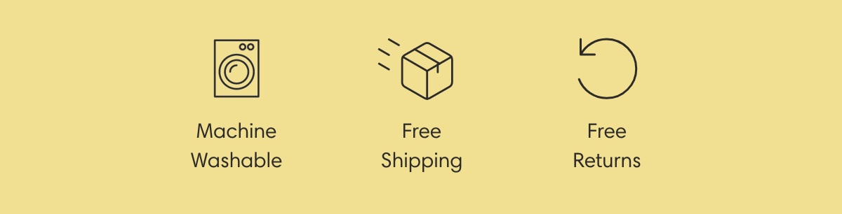 Machine Washable I Free Shipping I Free Returns