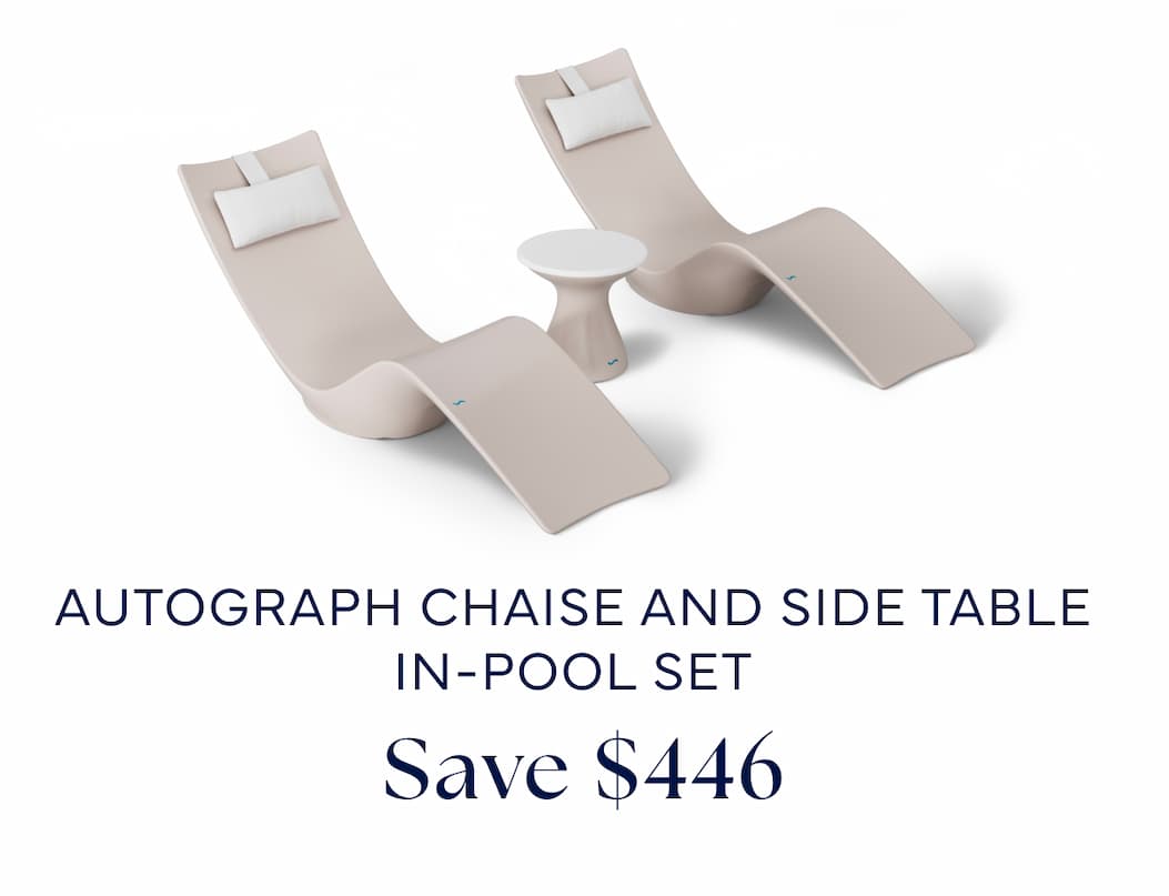 Autograph Chaise and Side Table In-Pool Set