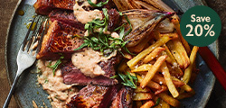 Steak with shallots