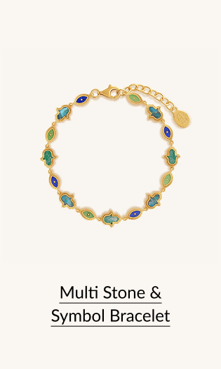 Multi Stone & Symbol Bracelet