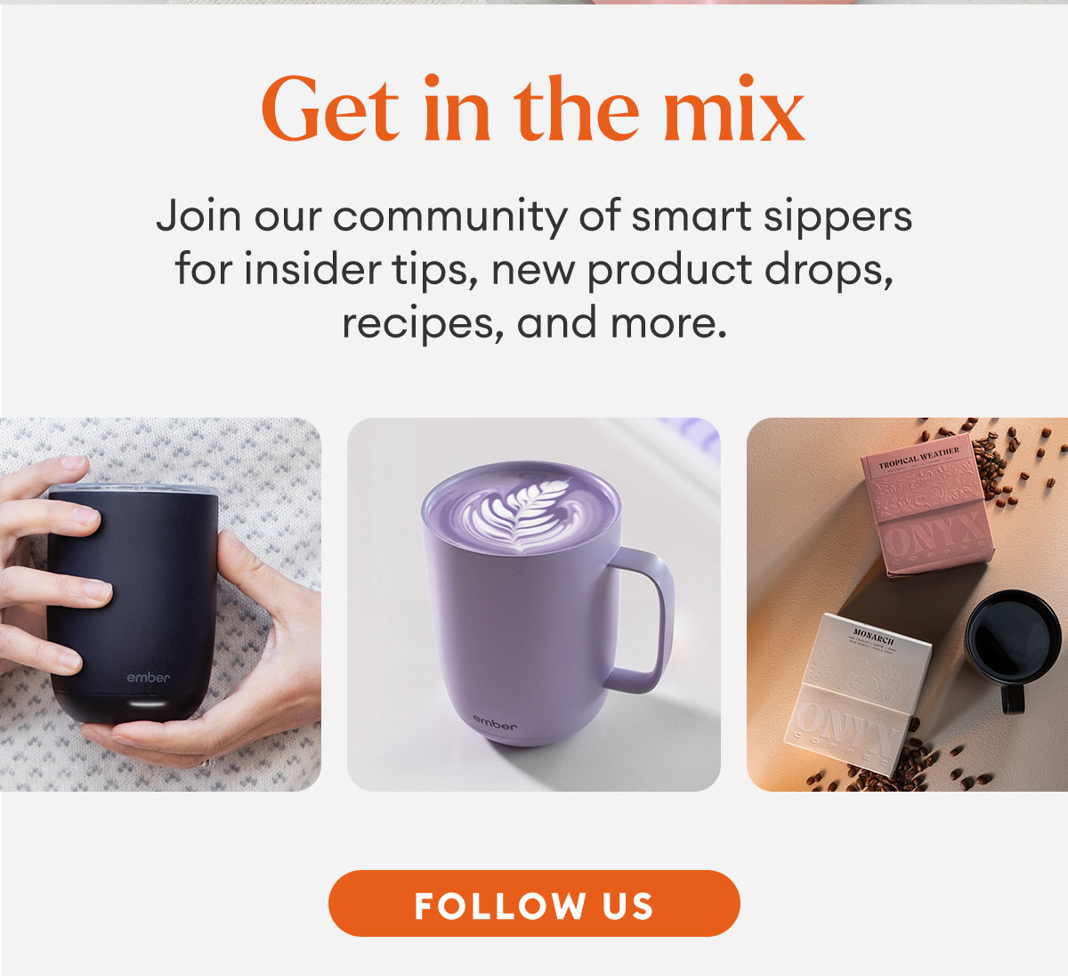 Get in the mix | follow us