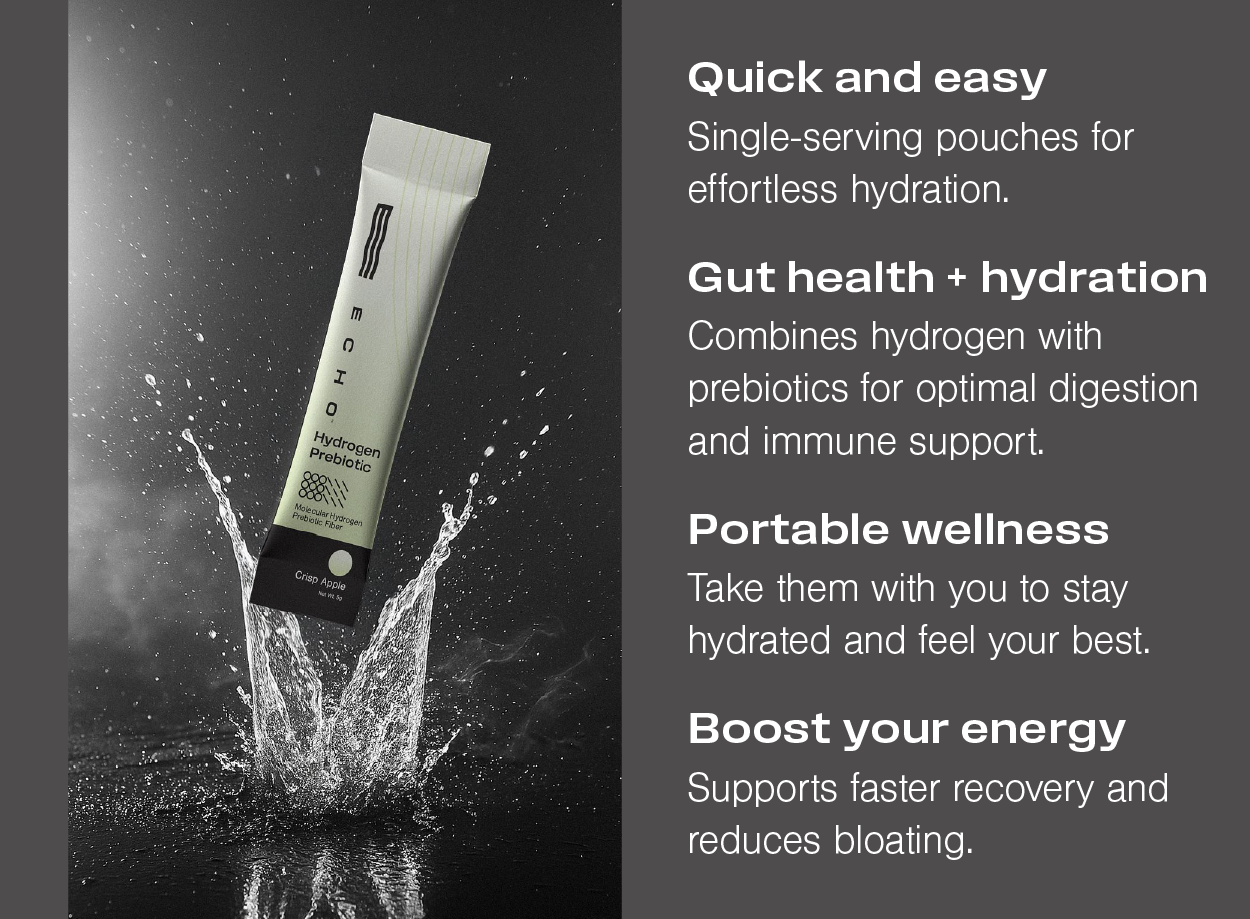Quick and easy, Gut health + hydration, Portable wellness, Boost your energy.