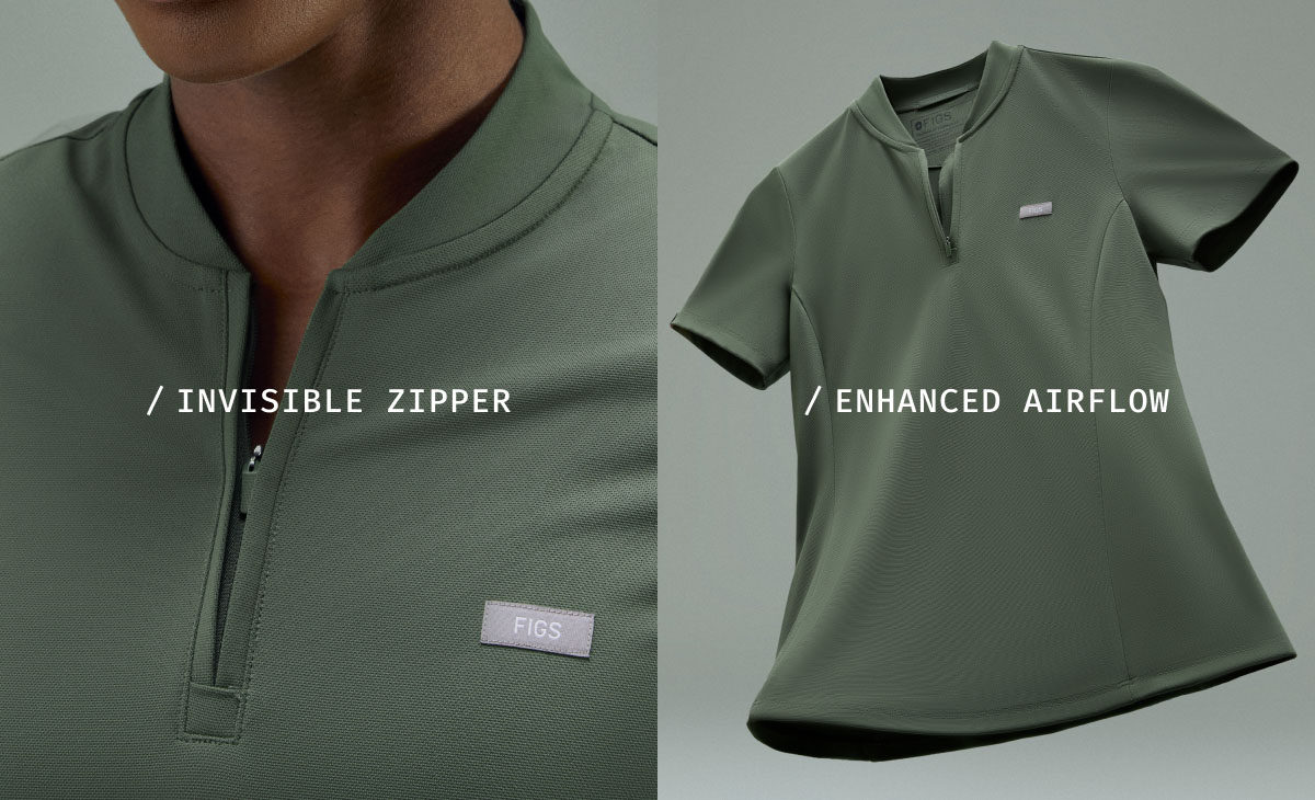 INVISIBLE ZIPPER AND ENHANCED AIRFLOW