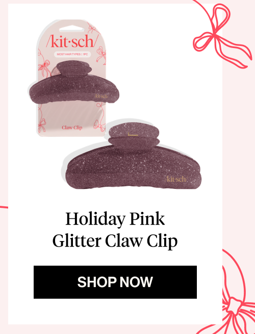 Pink Glitter Claw Clip