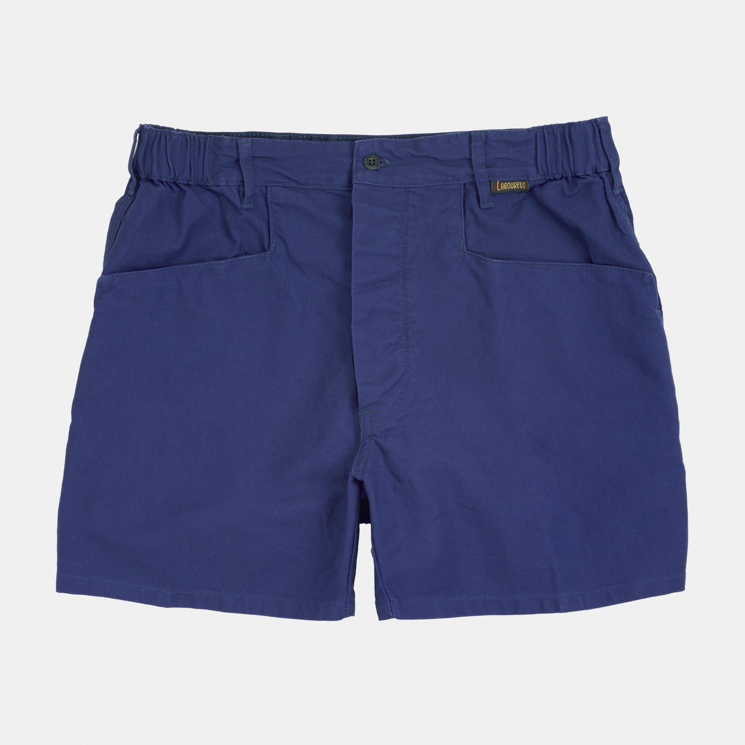 Image of Le Laboureur x Gardenheir French Cotton Work Short in Stonewashed Navy
