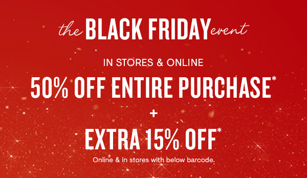 50% of + Extra 15%