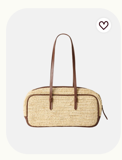  Raffia Bowler Bag by Poolside 2 Raffia Bowler Bag